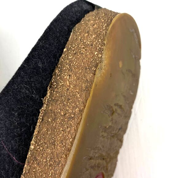 Haflinger Pure New Wool Adjustable Buckle Cork Clog GZB Size 41 - Picture 15 of 15